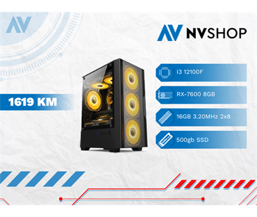 DESKTOP PC I3-12100F/H610M/16GB/500SSD/RX 7600 8GB GDDR6/620W
