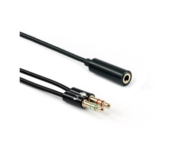 SBOX KABAL 3,5MM F. 4PIN - 2 X 3,5MM M. 3PIN 0,2M